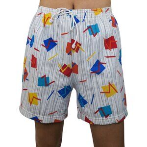 Vintage 90s Action Geometric Pattern Shorts